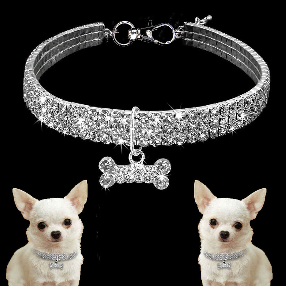 Rhinestone Pet Collar/ Crystal (Color/ Size Options)
