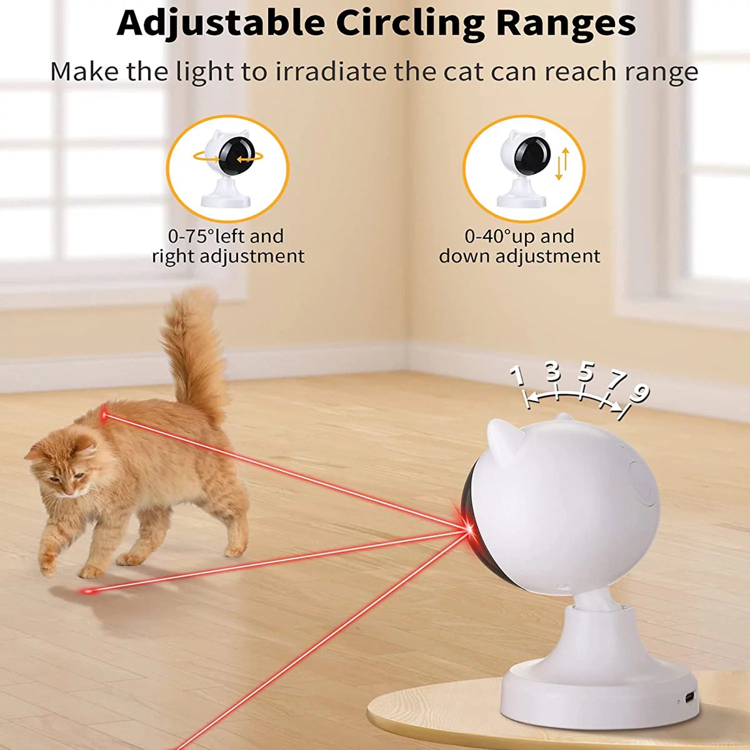 Interactive Laser Cat Toys for Indoor Cats/ Automatic White