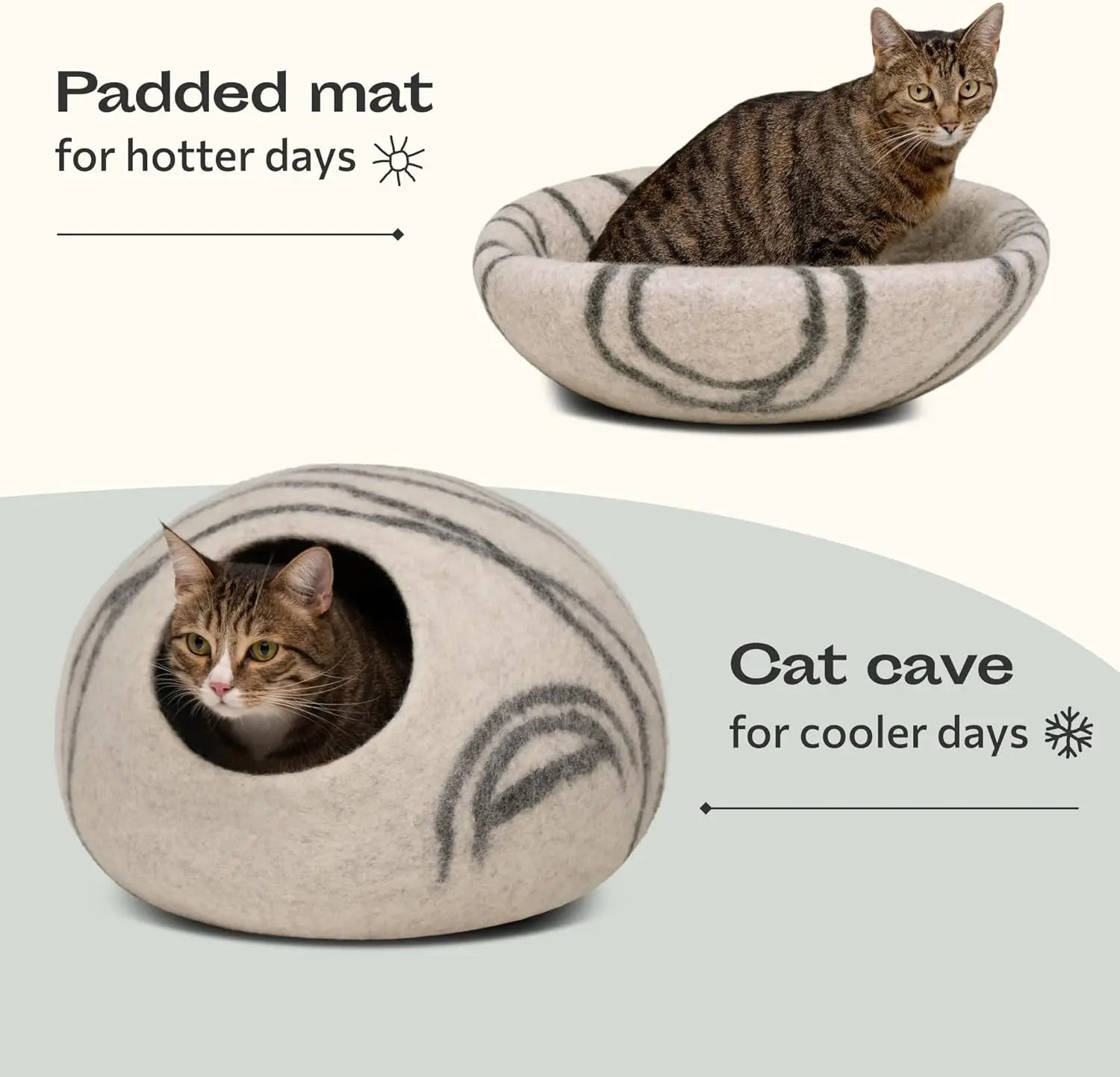Handmade Merino Wool Cat Cave