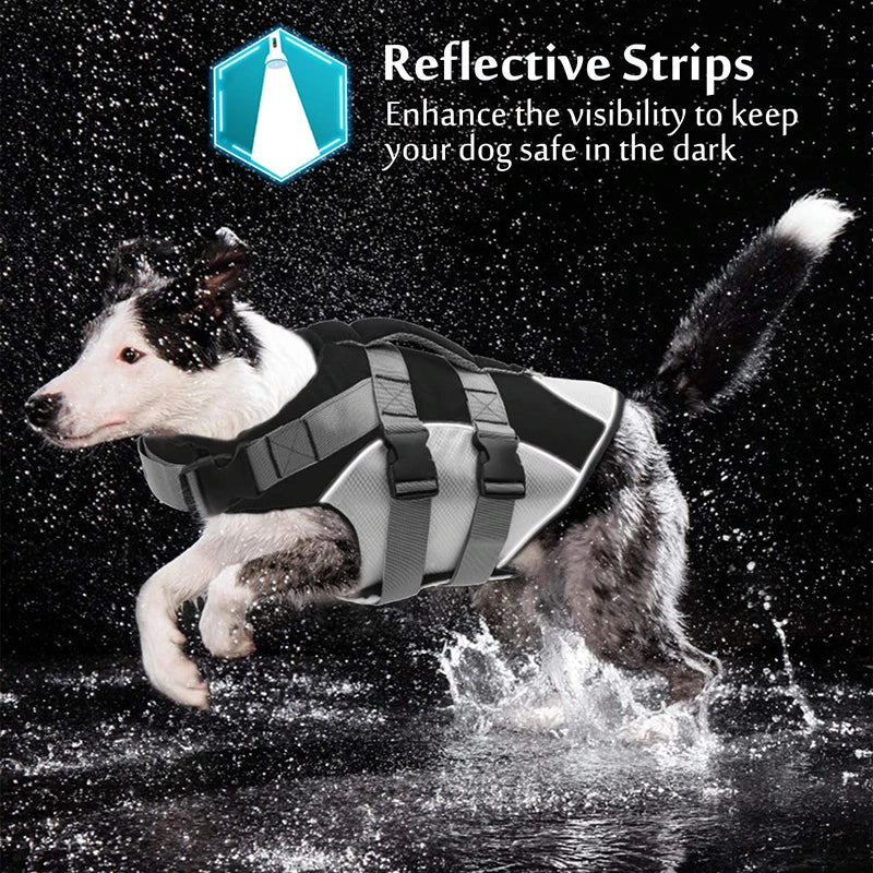 Reflective Dog Life Jacket with Handle