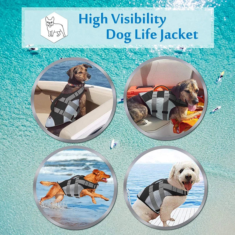 Reflective Dog Life Jacket with Handle