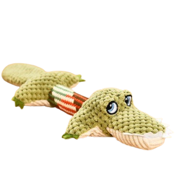 Voice Toys Plush Crocodile Chew Dog Toy