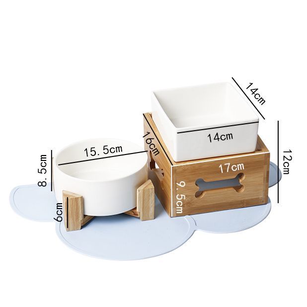 Elevated Dog Bowl with Anti-Tip Tripod Design