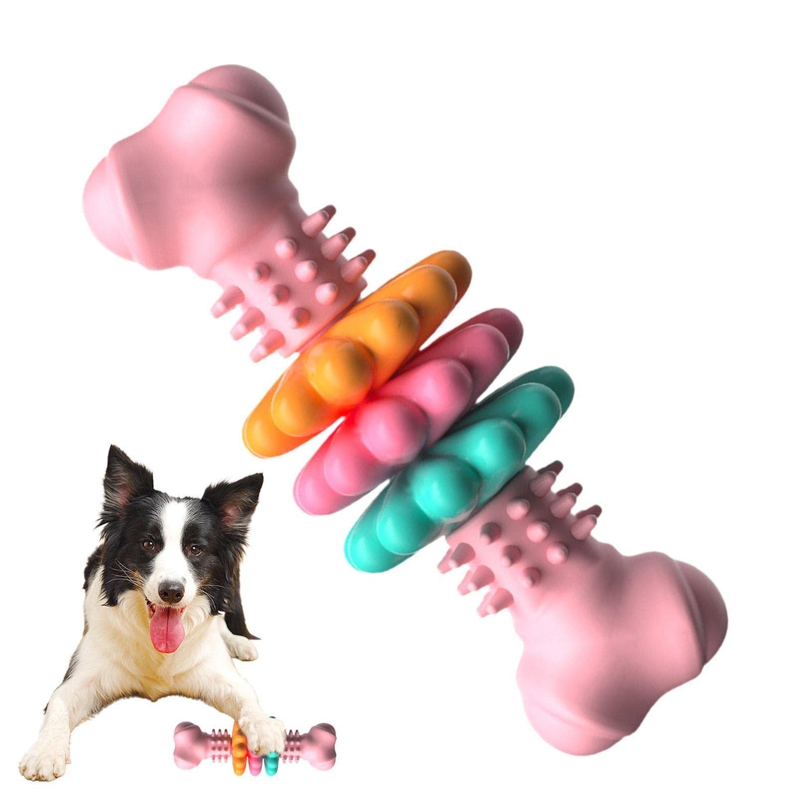 Dogs Teeth Cleaning Toys Indestructible TPR Bone Chewing Bite Resistant