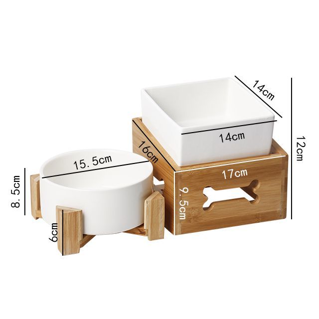 Elevated Dog Bowl with Anti-Tip Tripod Design