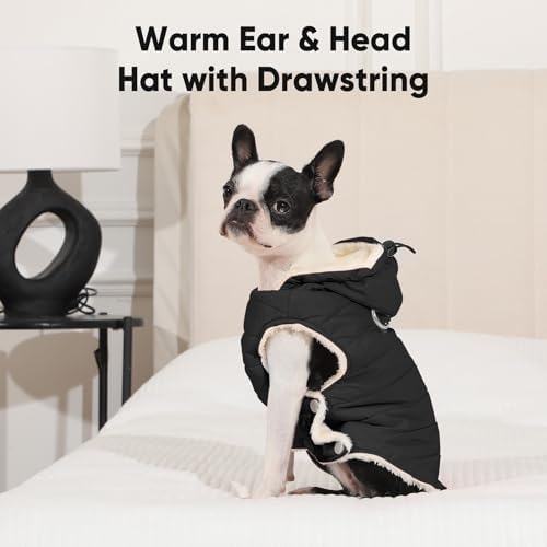 Fleece Dog Hoodie with Built-in Harness – Red XL