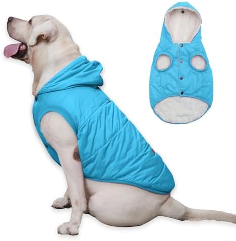 Fleece Dog Hoodie with Built-in Harness – Red XL