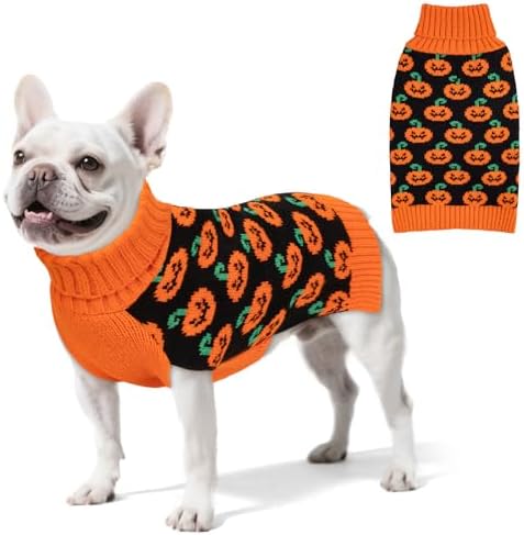 KYEESE Dog Christmas Sweater with Reindeer Pattern, Cozy Holiday Outfit, Red Buffalo Plaid Knitwear, Turtleneck Dog Sweater for Medium Dogs with Leash Hole, Soft Warm Pet Clothes, XX-Large