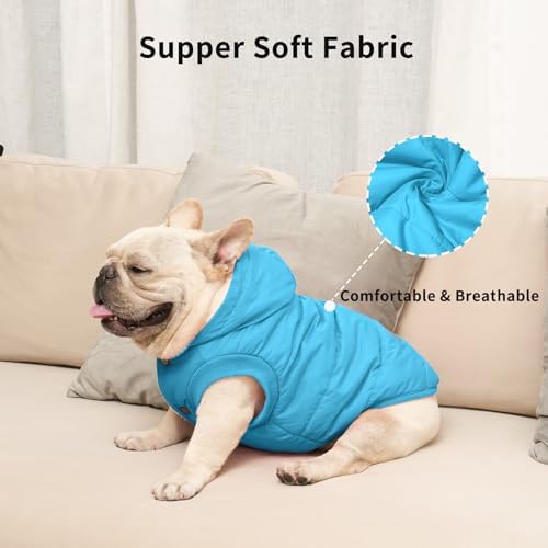 Fleece Dog Hoodie with Built-in Harness – Red XL