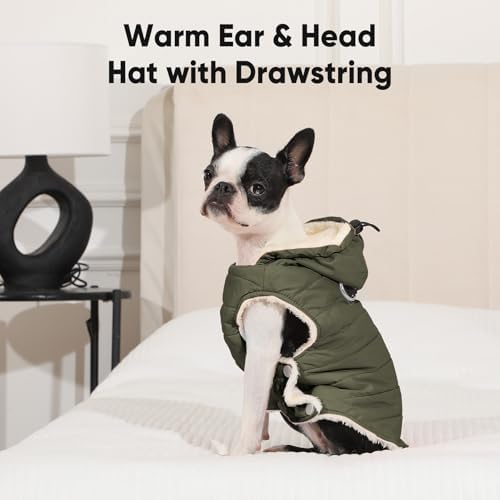 Fleece Dog Hoodie with Built-in Harness – Red XL