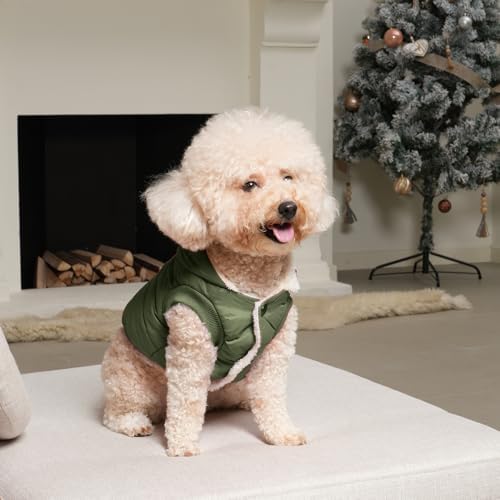 Fleece Dog Hoodie with Built-in Harness – Red XL