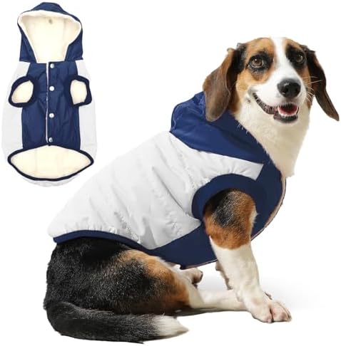 Fleece Dog Hoodie with Built-in Harness – Red XL