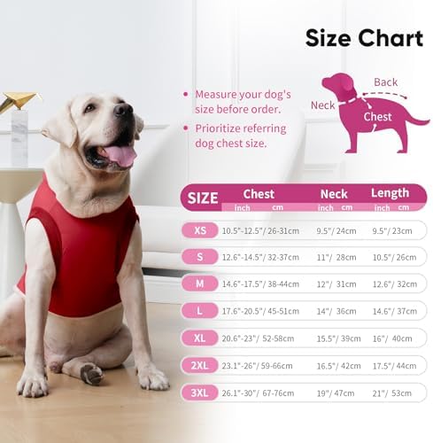 Fleece Dog Hoodie with Built-in Harness – Red XL