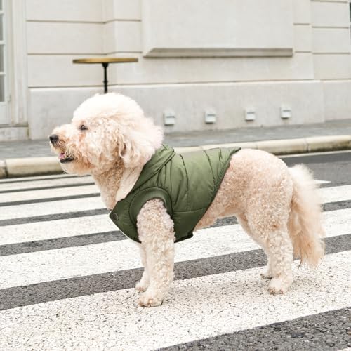 Fleece Dog Hoodie with Built-in Harness – Red XL