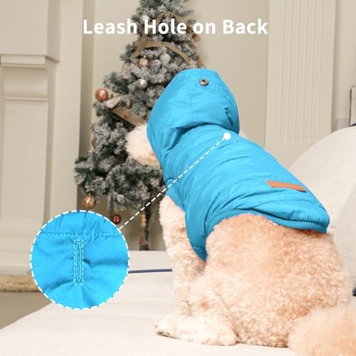 Fleece Dog Hoodie with Built-in Harness – Red XL