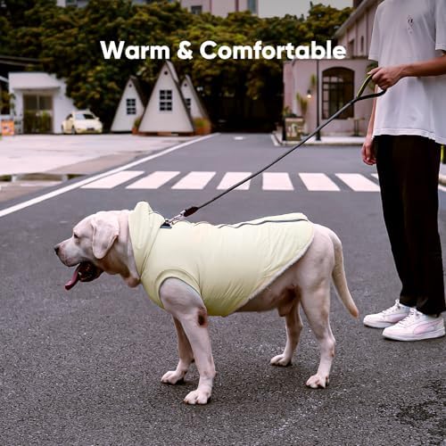 Fleece Dog Hoodie with Built-in Harness – Red XL