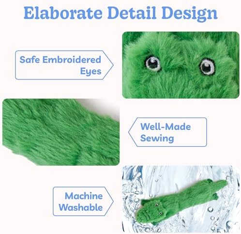 SHARLOVY Dog Squeaky Toys 5 Pack, Pet Crinkle Toy No Stuffing Animals Plush, Dog Chew for Large and Medium, Small Puppy Teething for Boredom