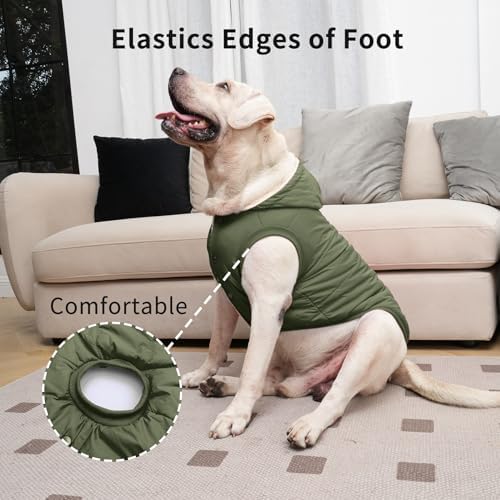 Fleece Dog Hoodie with Built-in Harness – Red XL