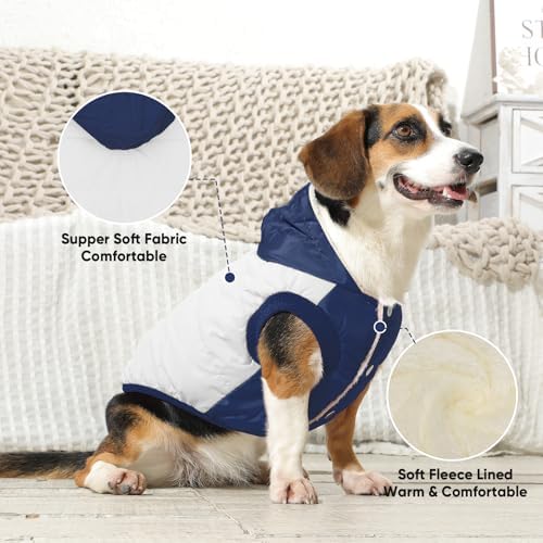 Fleece Dog Hoodie with Built-in Harness – Red XL