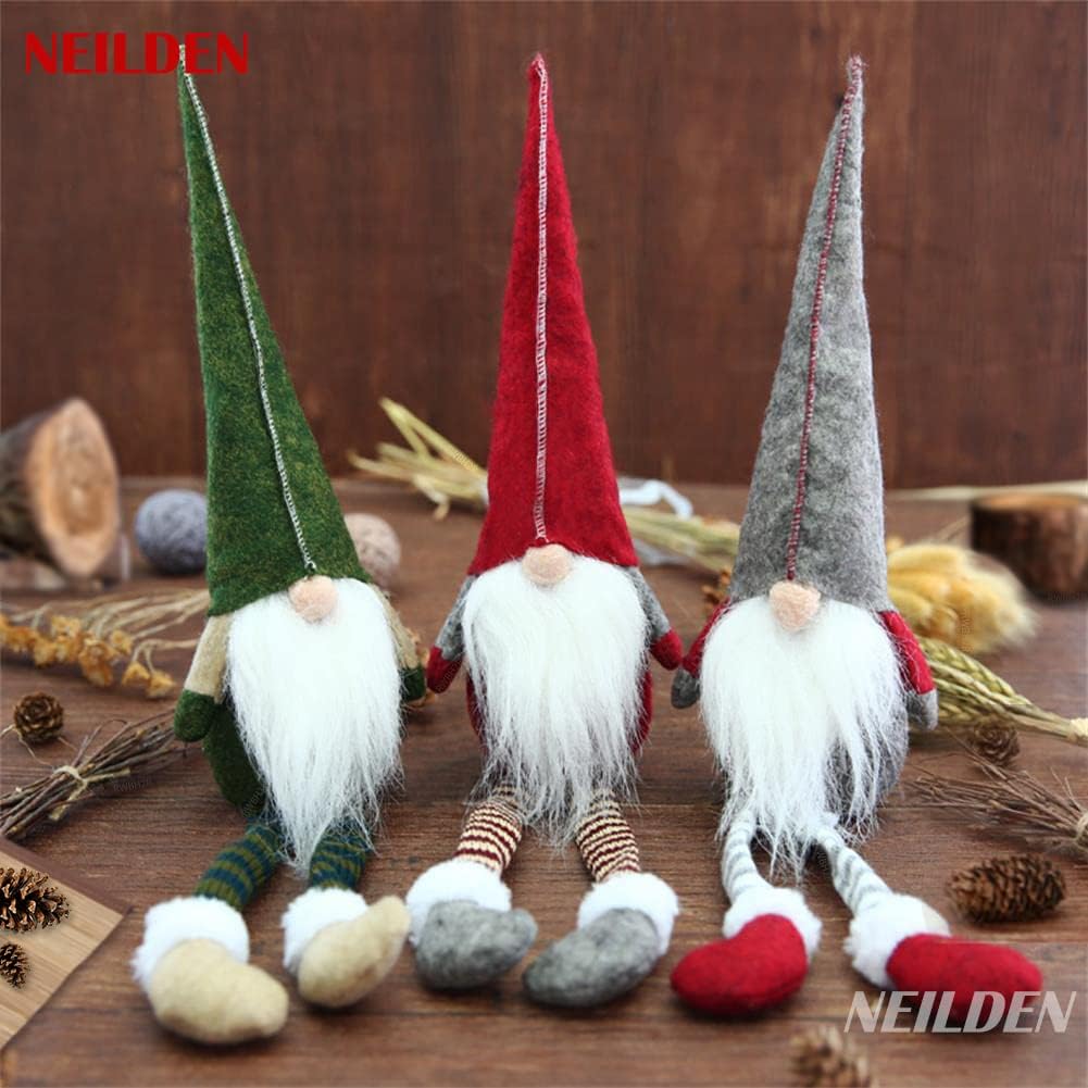 3pcs New Christmas Decoration Long Legs Rudolph Doll Christmas Children Gift