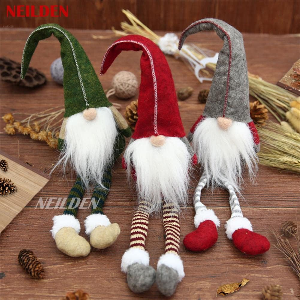 3pcs New Christmas Decoration Long Legs Rudolph Doll Christmas Children Gift
