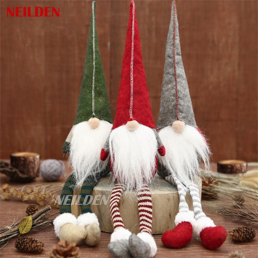 3pcs New Christmas Decoration Long Legs Rudolph Doll Christmas Children Gift