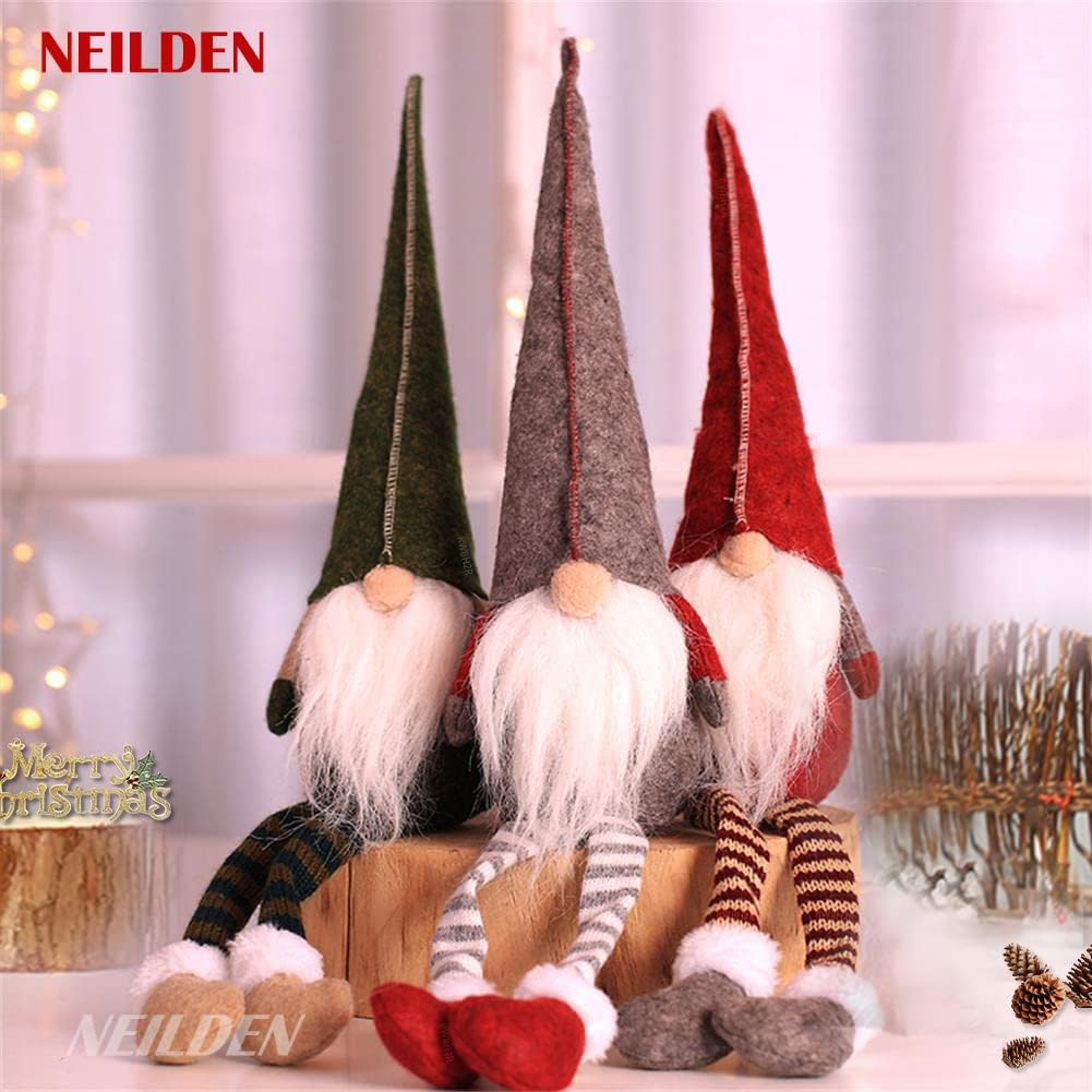 3pcs New Christmas Decoration Long Legs Rudolph Doll Christmas Children Gift