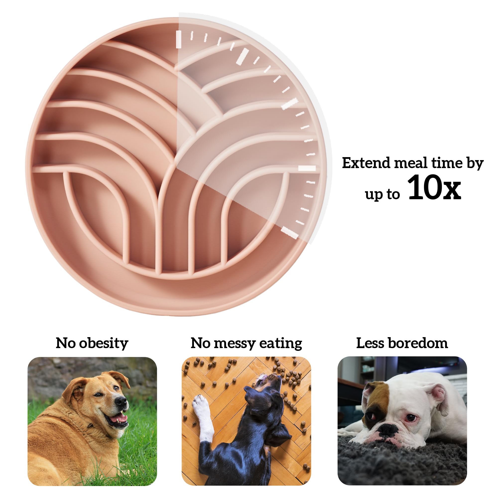 Silicone Puppy Cat Food Bowl with Anti-Slip Suction Cup