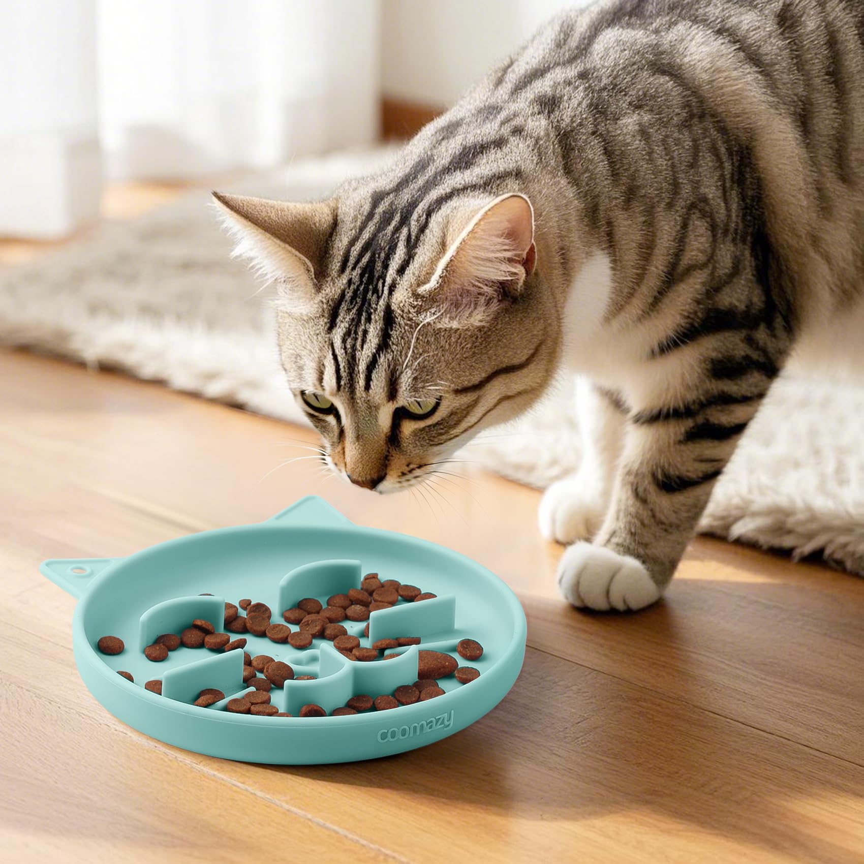 Coomazy Silicone Slow Feeder Dog Cat Bowls