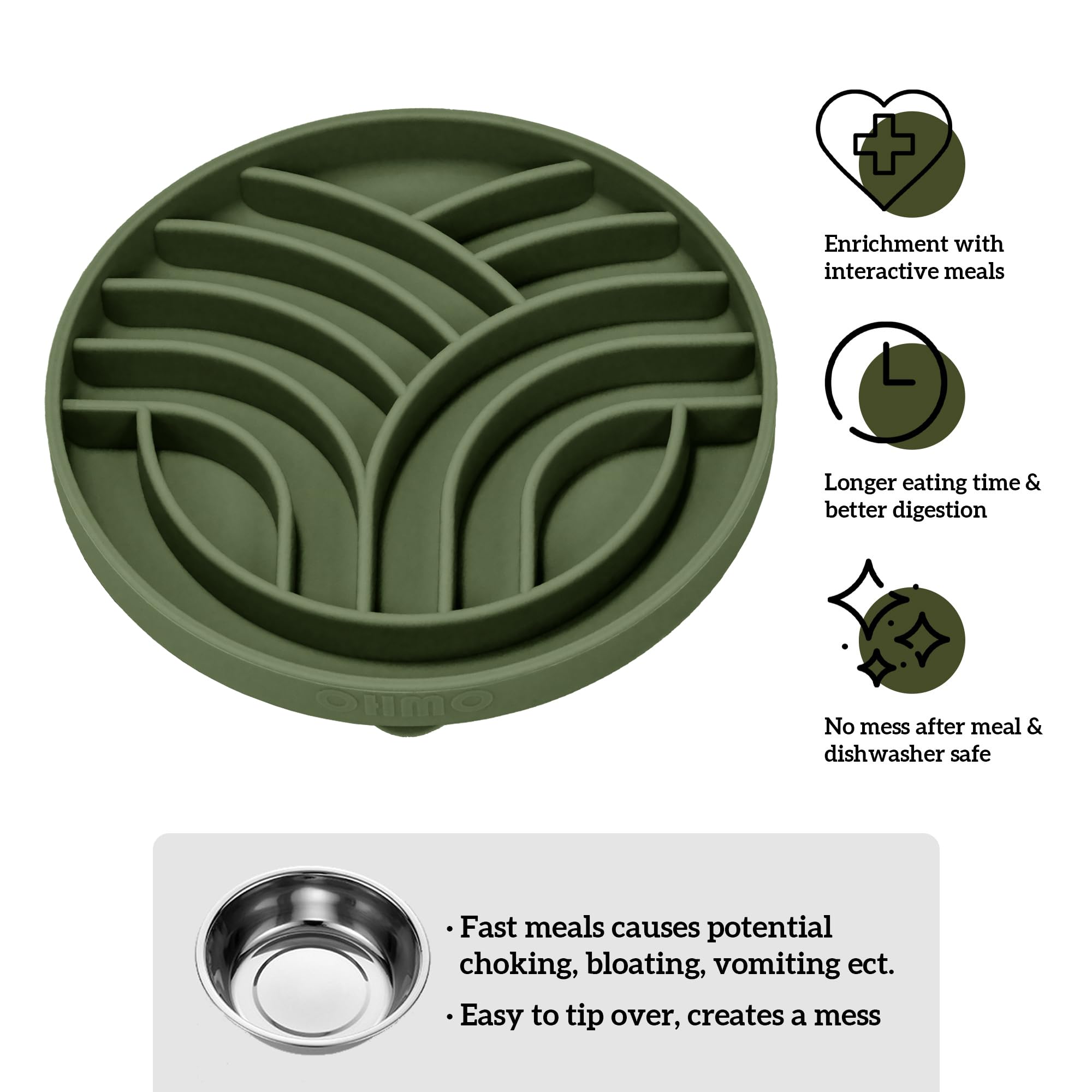 Silicone Puppy Cat Food Bowl with Anti-Slip Suction Cup