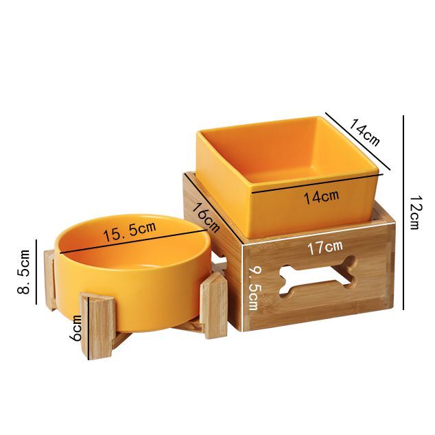 Elevated Dog Bowl with Anti-Tip Tripod Design