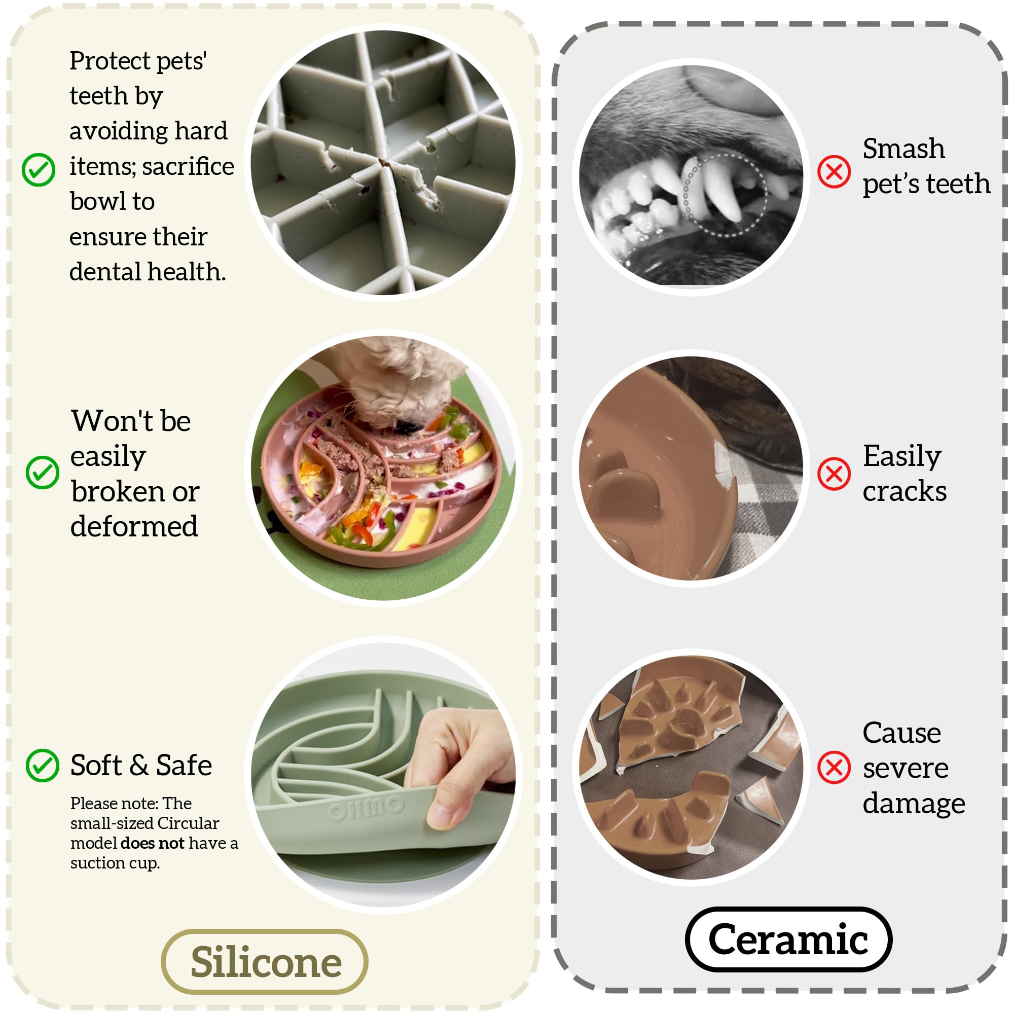 Silicone Puppy Cat Food Bowl with Anti-Slip Suction Cup