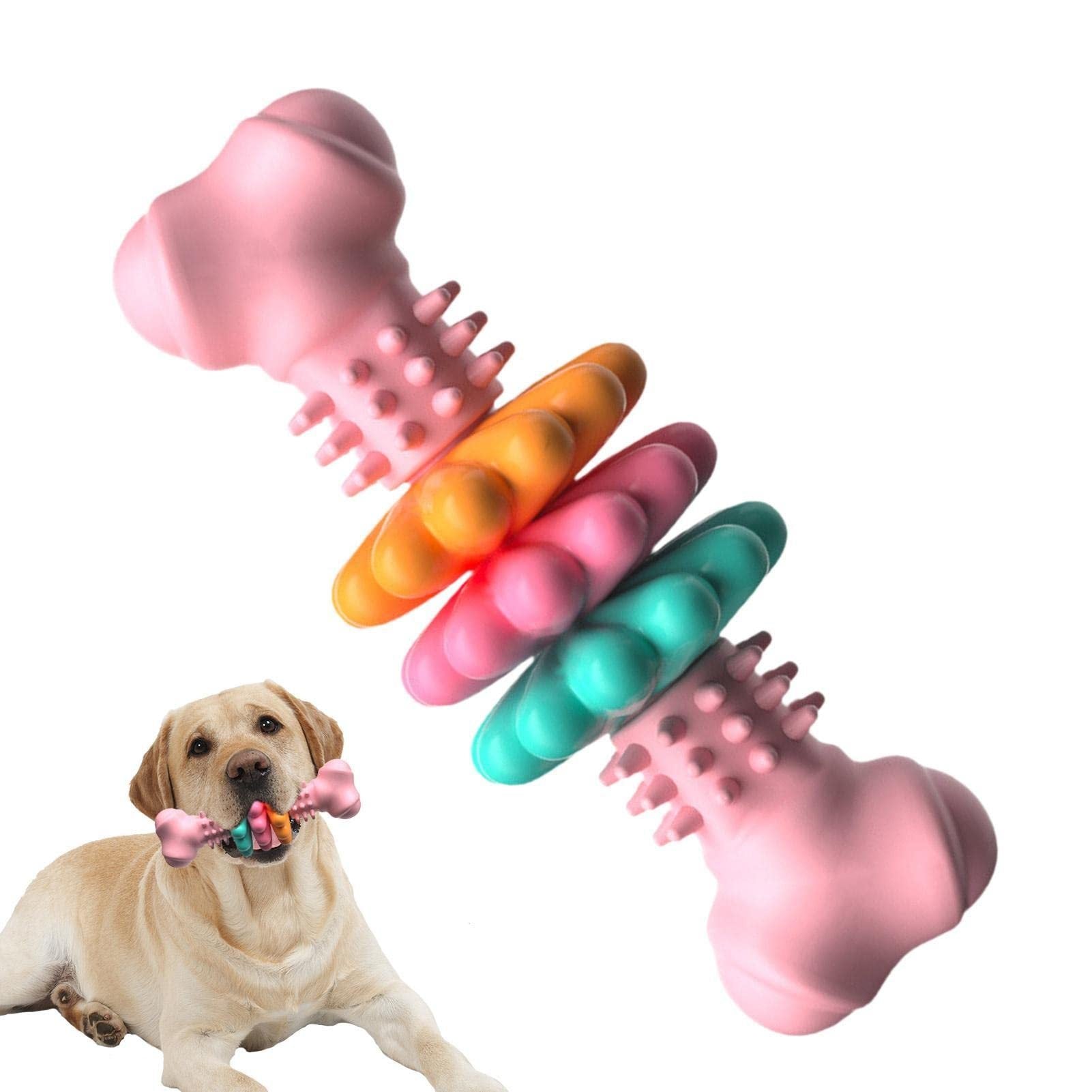 Dogs Teeth Cleaning Toys Indestructible TPR Bone Chewing Bite Resistant
