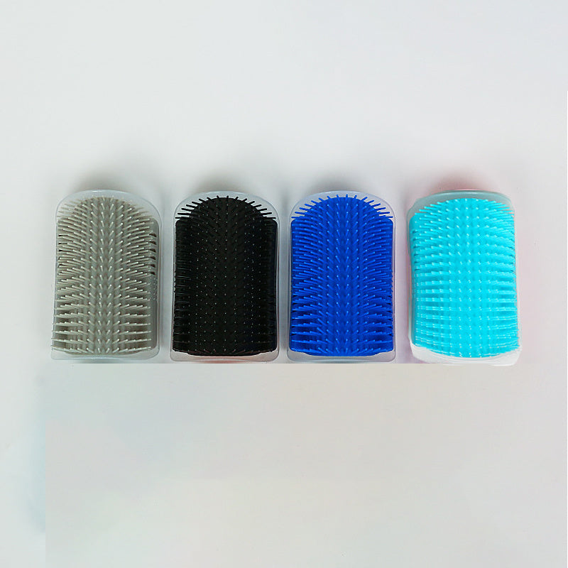 Cat Self Groomer Arch and Wall Corner Brush for Shedding and Massage