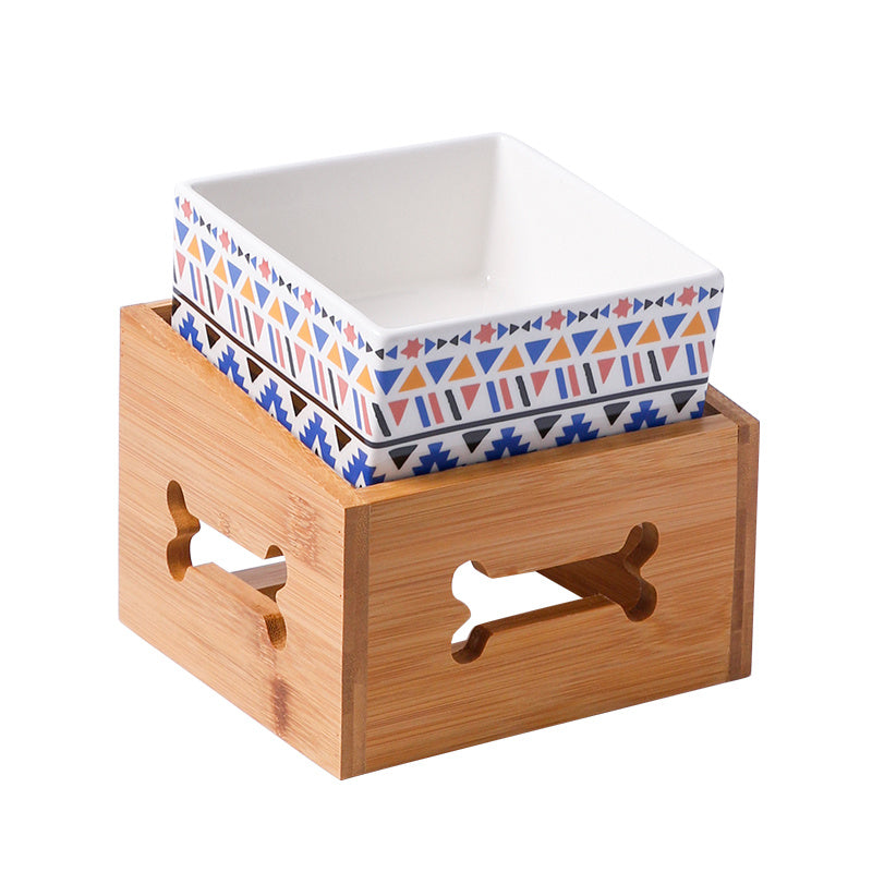 Elevated Dog Bowl with Anti-Tip Tripod Design