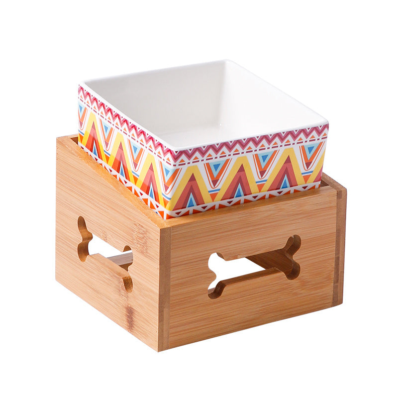 Elevated Dog Bowl with Anti-Tip Tripod Design