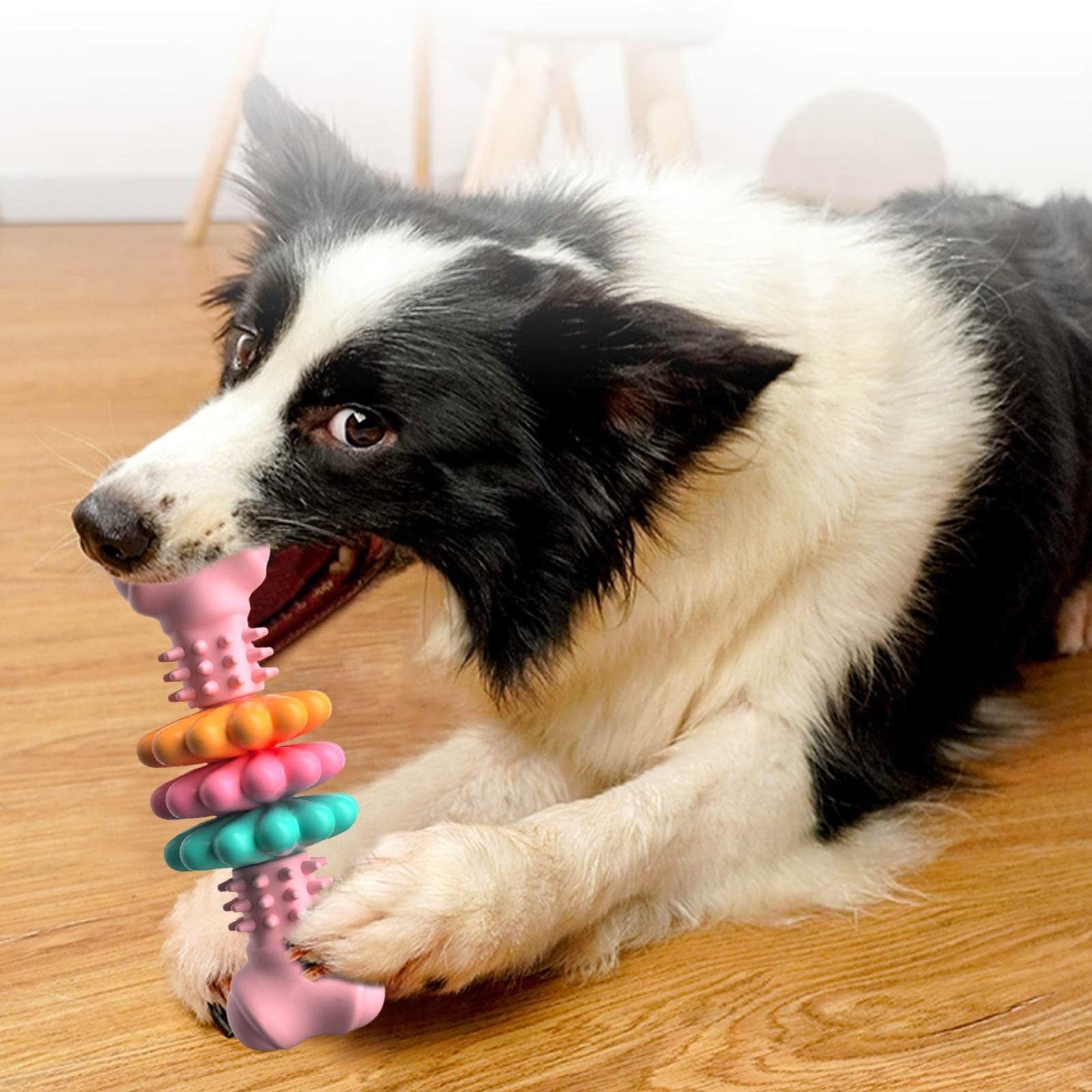 Dogs Teeth Cleaning Toys Indestructible TPR Bone Chewing Bite Resistant