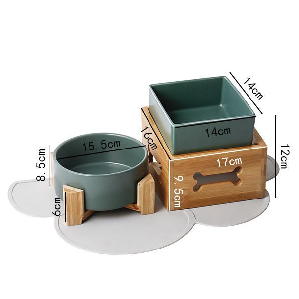 Elevated Dog Bowl with Anti-Tip Tripod Design