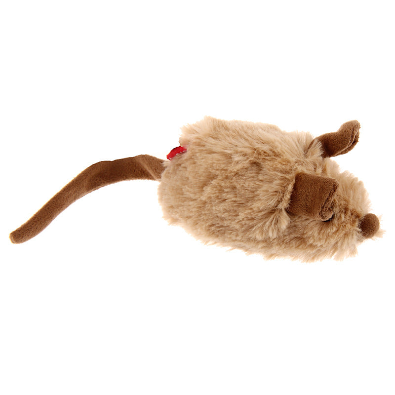 Interactive Plush Mouse Cat Toy with Sound
