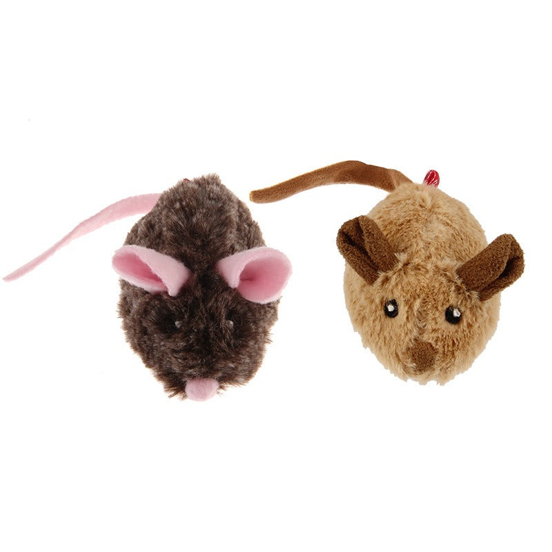 Interactive Plush Mouse Cat Toy with Sound