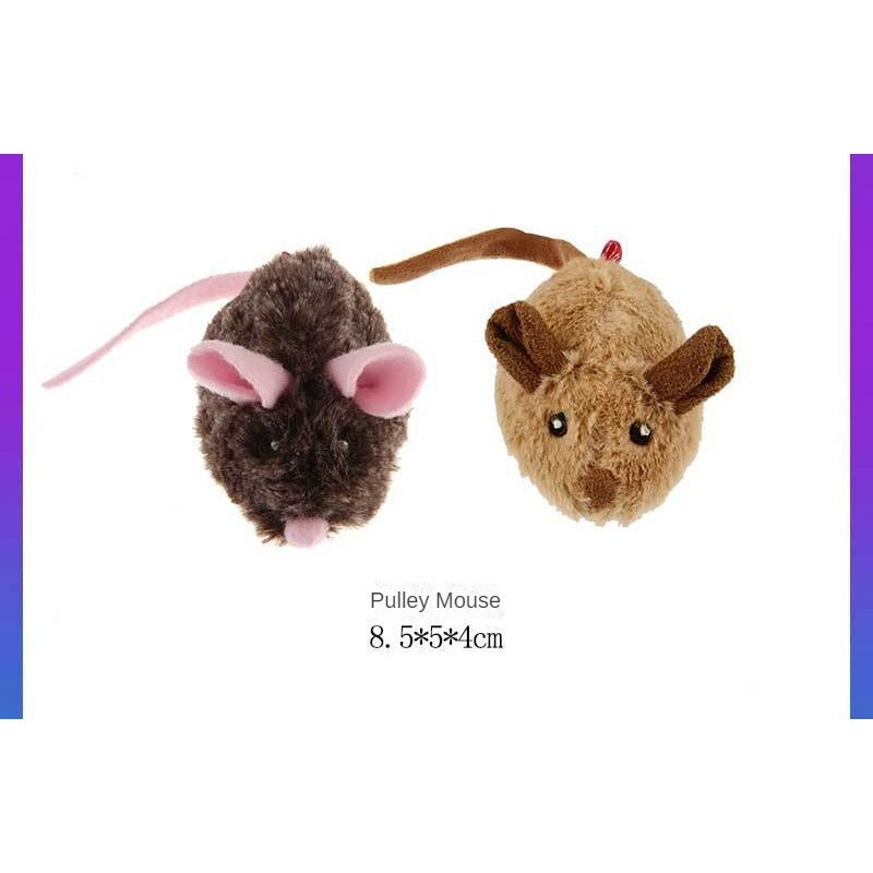 Interactive Plush Mouse Cat Toy with Sound